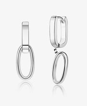 Paperclip Dangle Clip Earrings