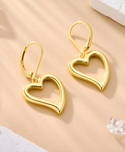 Simple Heart Drop Earrings
