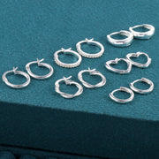 Scentll Small Hoop Earrings Set for Women, 14K Gold/Sliver Plated Chunky Huggie Hoop Earring Hypoallergenic Stackable Earrings for Woman Multiple Piercing Dainty Jewelry Gift