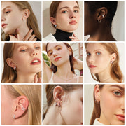 Scentll Small Hoop Earrings Set for Women, 14K Gold/Sliver Plated Chunky Huggie Hoop Earring Hypoallergenic Stackable Earrings for Woman Multiple Piercing Dainty Jewelry Gift