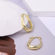 Hoop Earrings for Women Sterling Silver Plated Oval Hoop Earrings Hypoallergenic U Shaped Hoops Earring for Jewelry Gifts