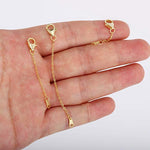 Set of 3 Gold Plated Sterling Silver Extension Chains for Jewelry Making(1 2 3 inch) - Scentll®
