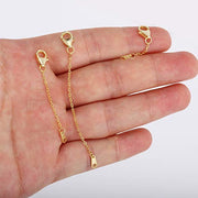 Chain Extender 14K Gold Plated Necklace Extension Chain Extenders for Jewelry Making (1 2 3 inch)