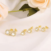 Halo Stud Earrings Sets