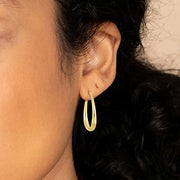 Large Oval Hoop Earrings