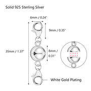 Scentll Magnetic Necklace Clasps and Closures with Lobster Clasp,14K Gold Plated and Silver Magnetic Jewelry Clasps for Necklaces Extender Magnetic Clasp Bracelet Closures Jewelry Making