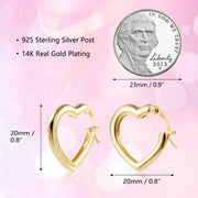 Small Gold Hoop Earrings for Women Hypoallergenic Lightweight 14K Gold Huggie Hoop Earrings Set Thick Huggies 4 Pairs Womens Gifts for Mom