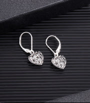 Heart Skeleton Dangle Drop Earrings