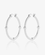 Wrapped Bead Circle Hoop Earrings