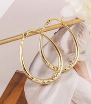 Scentll Silver Oval Hoop Earrings Hypoallergenic 14K Gold Plated Sterling Silver Lightweight Oval Hoop Earrings for Women
