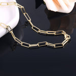 14K Gold Plated Paperclip Chain Necklace, 24 Inches - Scentll®
