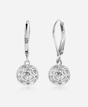 Ball Skeleton Dangle Drop Earrings