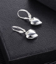 Love Heart Dangle Drop Earrings