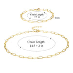 Paperclip Link Chain Necklace & Bracelet Set - Scentll®