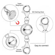 Scentll Magnetic Necklace Clasps and Closures with Lobster Clasp,14K Gold Plated and Silver Magnetic Jewelry Clasps for Necklaces Extender Magnetic Clasp Bracelet Closures Jewelry Making