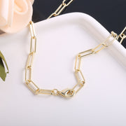 14K Gold Plated Paperclip Chain Necklace， 24 Inches - Scentll®