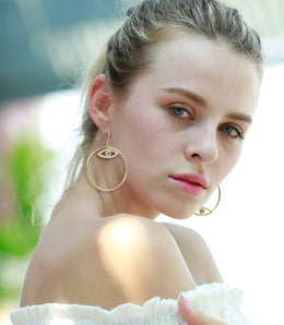 Evil Eye Drop Dangle Earrings