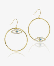 Evil Eye Drop Dangle Earrings