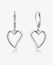 Simple Heart Drop Earrings