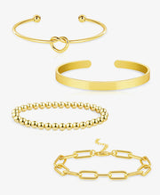 Dainty Gold Bracelet Set