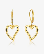 Simple Heart Drop Earrings