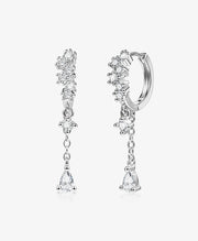 Teardrop CZ Dangle Drop Earrings