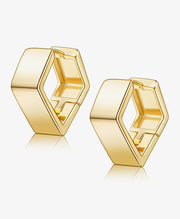 Minimalist Thick Triangle Hoop Earrings