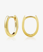 Oval Small Hoop Earrings