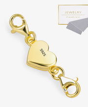 Sterling Silver Heart Magnetic Necklace & Bracelet Clasp & Connector