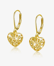 Heart Skeleton Dangle Drop Earrings