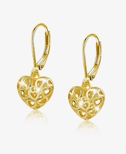 Heart Skeleton Dangle Drop Earrings