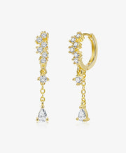 Teardrop CZ Dangle Drop Earrings