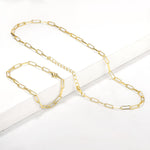 Paperclip Link Chain Necklace & Bracelet Set - Scentll®