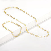 Paperclip Link Chain Necklace & Bracelet Set - Scentll®
