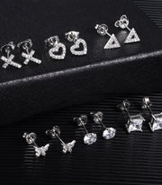 Irregular Gold Stud Earrings Set