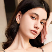 Scentll Small Hoop Earrings Set for Women, 14K Gold/Sliver Plated Chunky Huggie Hoop Earring Hypoallergenic Stackable Earrings for Woman Multiple Piercing Dainty Jewelry Gift