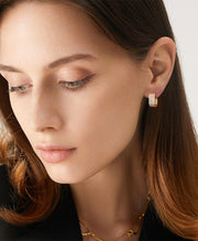 Sparkly Chunky Hoop Earrings