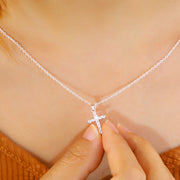 Zirconia Cross Pendant Necklace