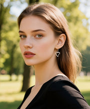 Simple Heart Drop Earrings