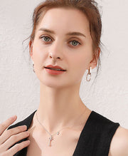 Paperclip Dangle Clip Earrings