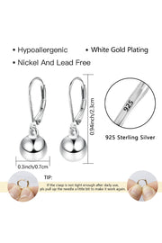 Sterling Silver Drop Ball Earrings for Women