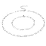 Paperclip Link Chain Necklace & Bracelet Set - Scentll®