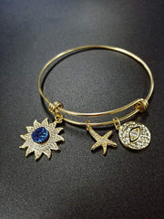 12 PCS Gold Plated Stainless Steel Wire Blank Adjustable Bangle Bracelet 2.6 - 3 Inches - Scentll®