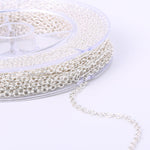 33 Feet 2MM Silver Plated Solid Brass Thin Cable O Chain Spool - Scentll®