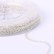 33 Feet 2MM Silver Plated Solid Brass Thin Cable O Chain Spool - Scentll®