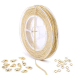 33 Feet 2 MM Gold Plated Solid Brass Curb Chain Link Spool - Scentll®