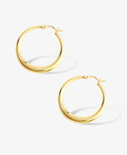 Gold Earrings for Women 14k Plated Oval Chunky Gold Hoop Earring Teardrop Hypoallergenic Jewelry for Women