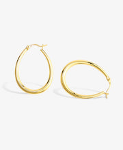 Oval Tube Lightweight Hoop Earrings