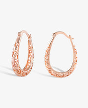 Vintage Filigree Hoop Earrings
