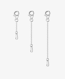 Sterling Silver Extenders with Tag 1 2 3 Inches